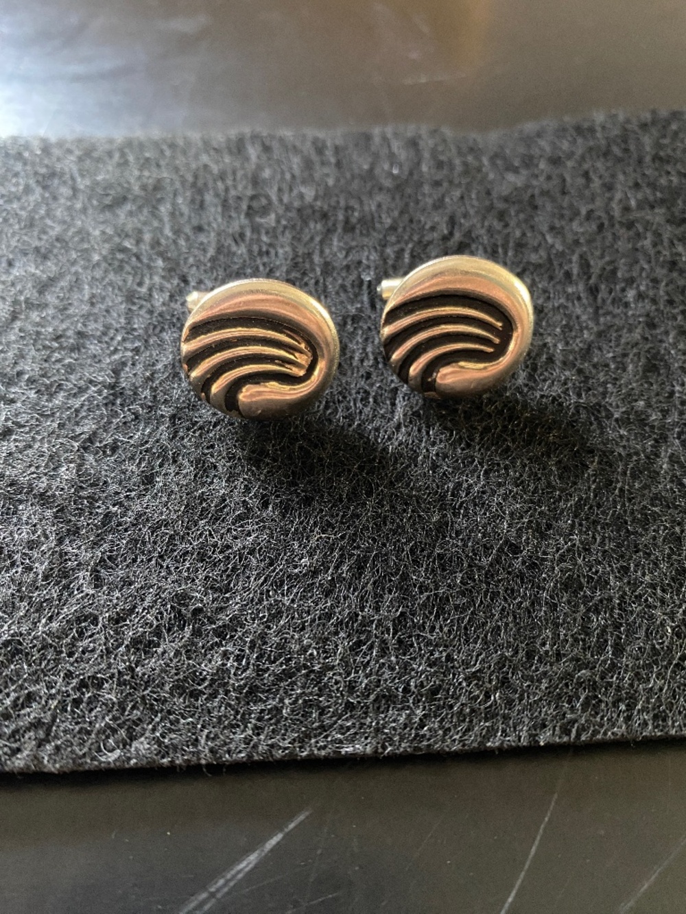 Wave Vintage Silver Cufflinks